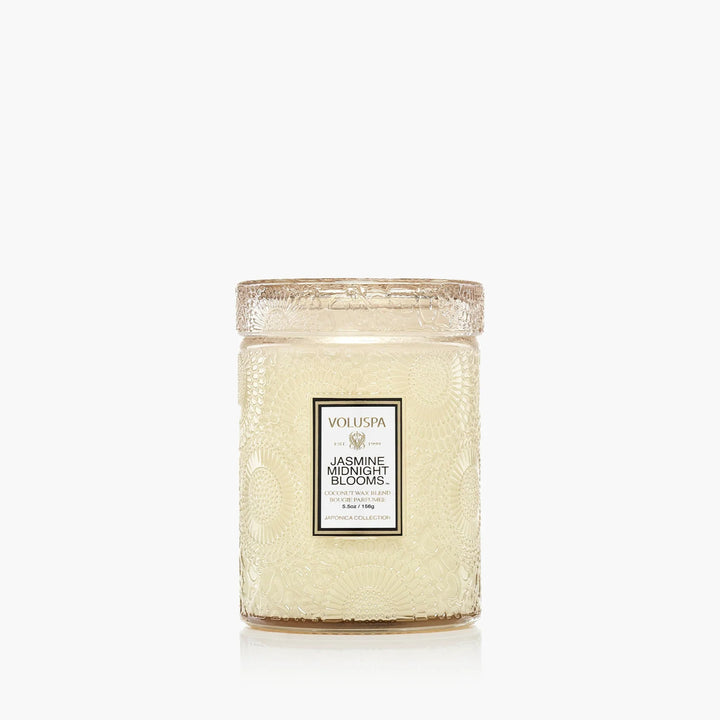 VOLUSPA-JASMINE MIDNIGHT BLOOMS SMALL JAR CANDLE