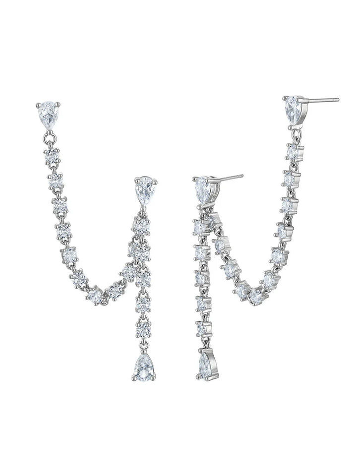 Hollis Double Earring in Silver