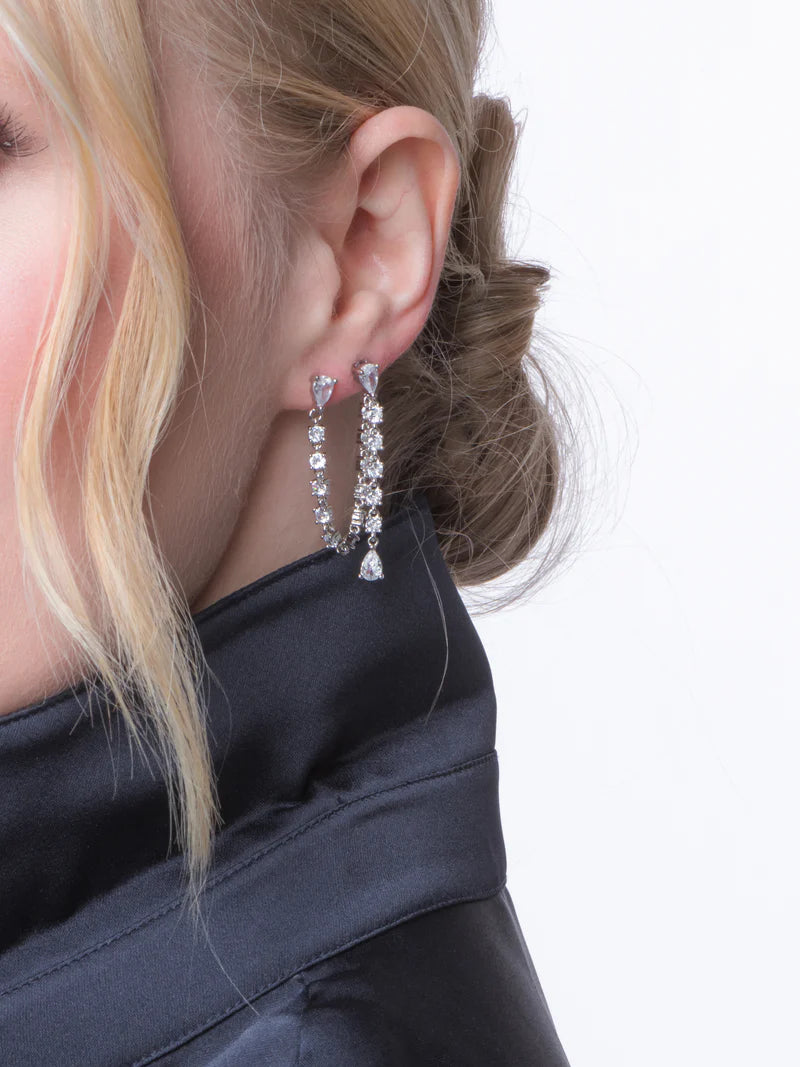 Hollis Double Earring in Silver