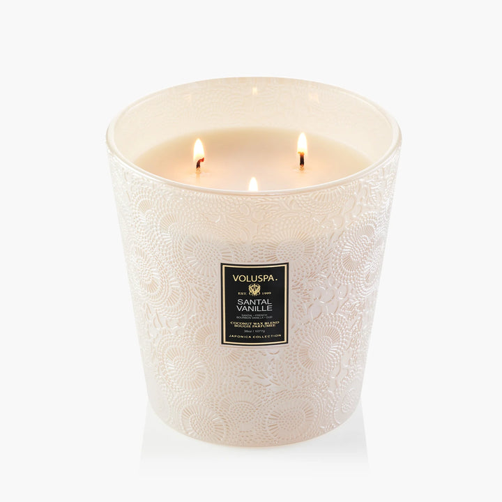 VOLUSPA-SANTAL VANILLE 3-WICK HEARTH CANDLE