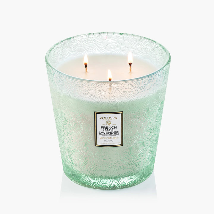 VOLUSPA- FRENCH CADE LAVENDER 3W HEARTH CANDLE