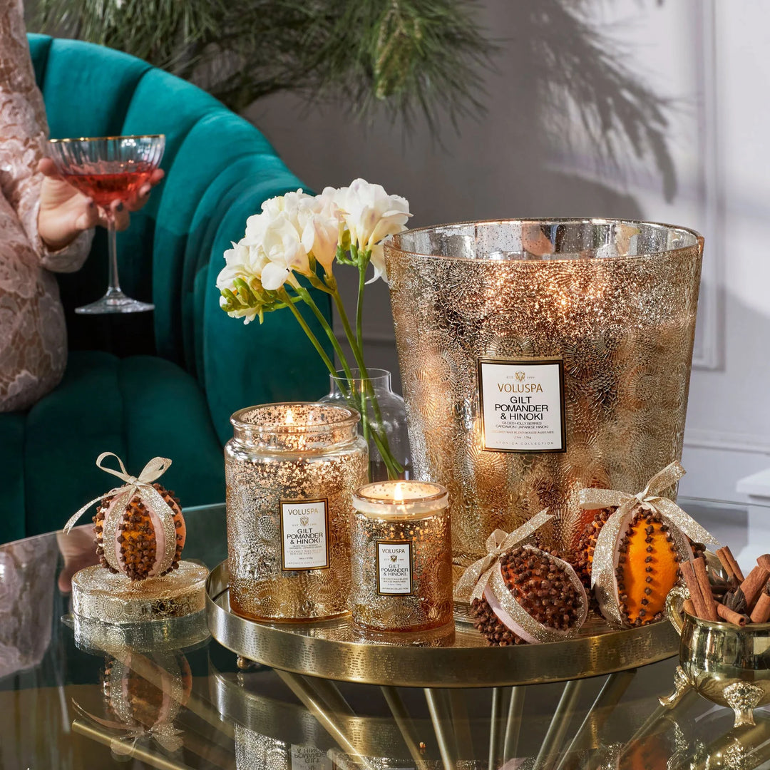 VOLUSPA-GILT 5 WICK HEARTH CANDLE