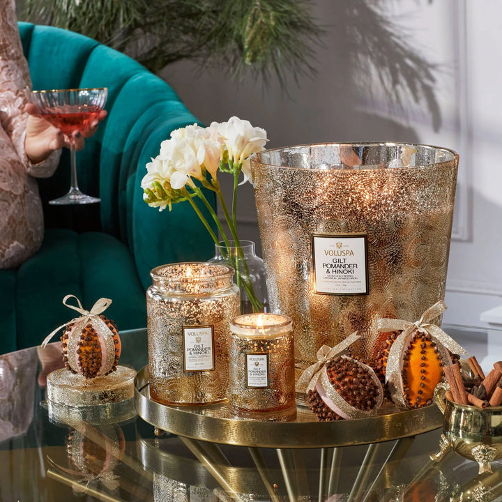 VOLUSPA-GILT 5 WICK HEARTH CANDLE