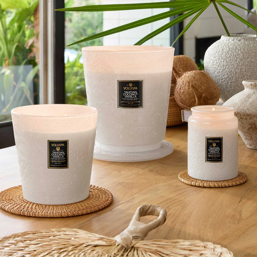 VOLUSPA-TAHITIAN COCONUT VANILLA 3W HEARTH CANDLE