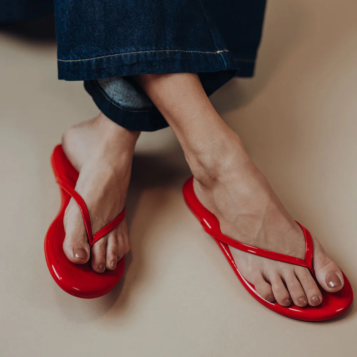 INDIE | Red Patent Solei Sandals