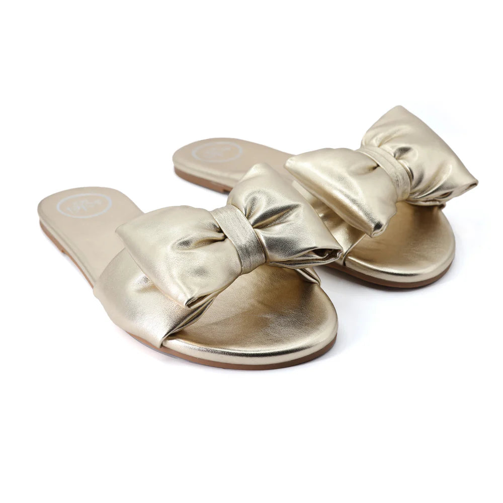 Solei Bow Sandals | Gold
