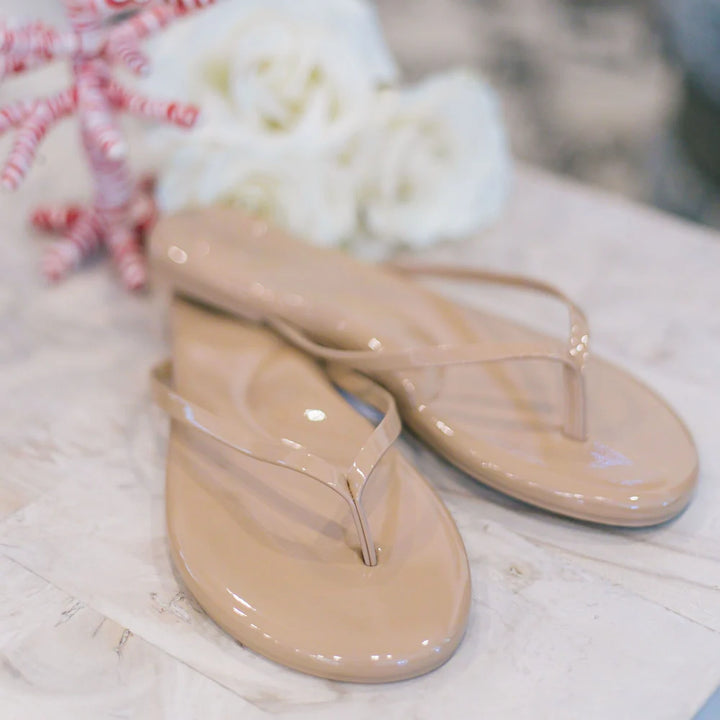 INDIE | Solei Nude Patent Sandal