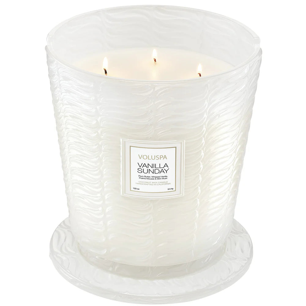 VOLUSPA - VANILLA SUNDAY 5 WICK HEARTH CANDLE