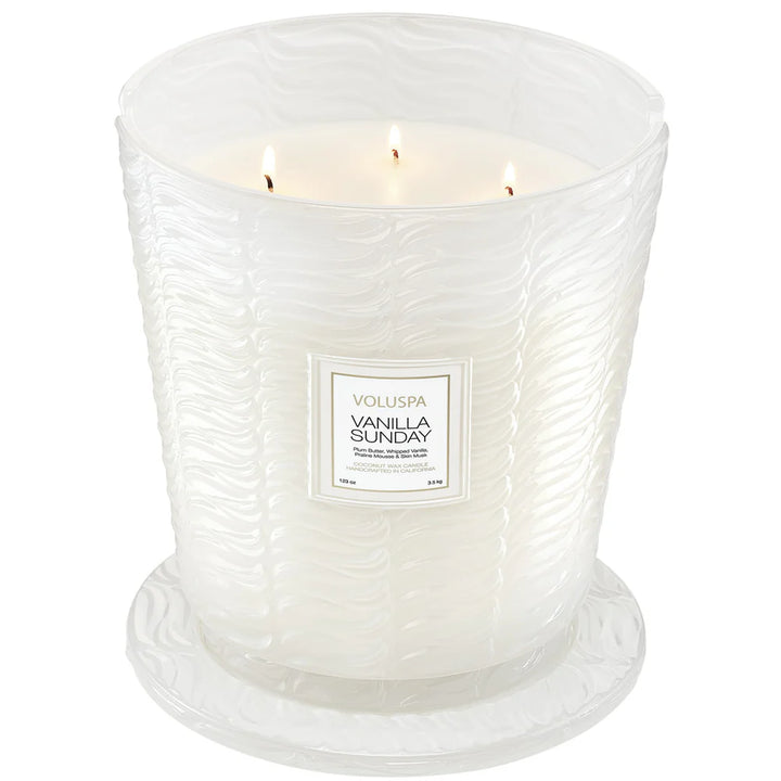 VOLUSPA - VANILLA SUNDAY 5 WICK HEARTH CANDLE