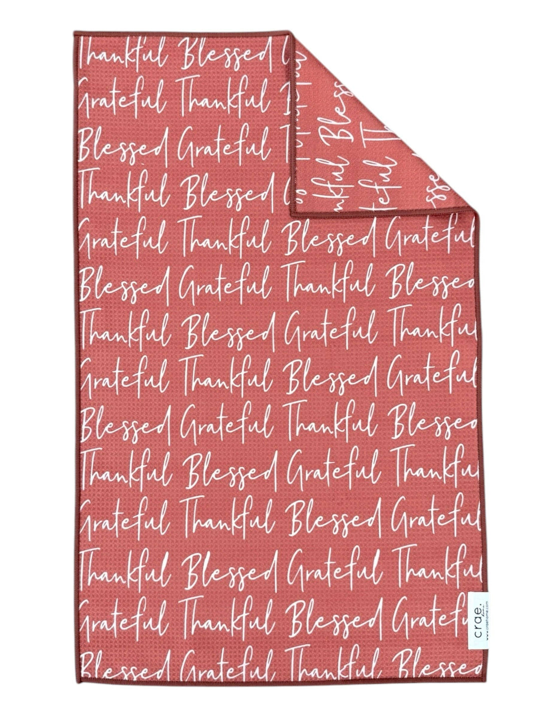 Grateful, Thankful, Blessed: Double-Sided Hand Towel