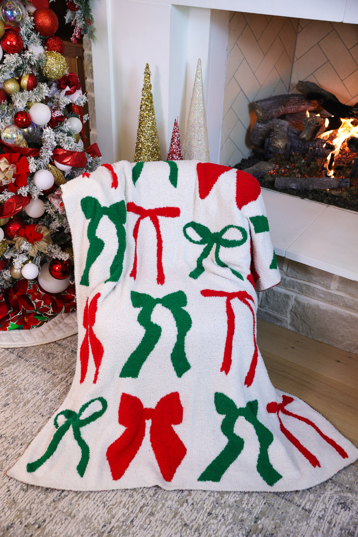 Midnight Bow Christmas Edition Blanket