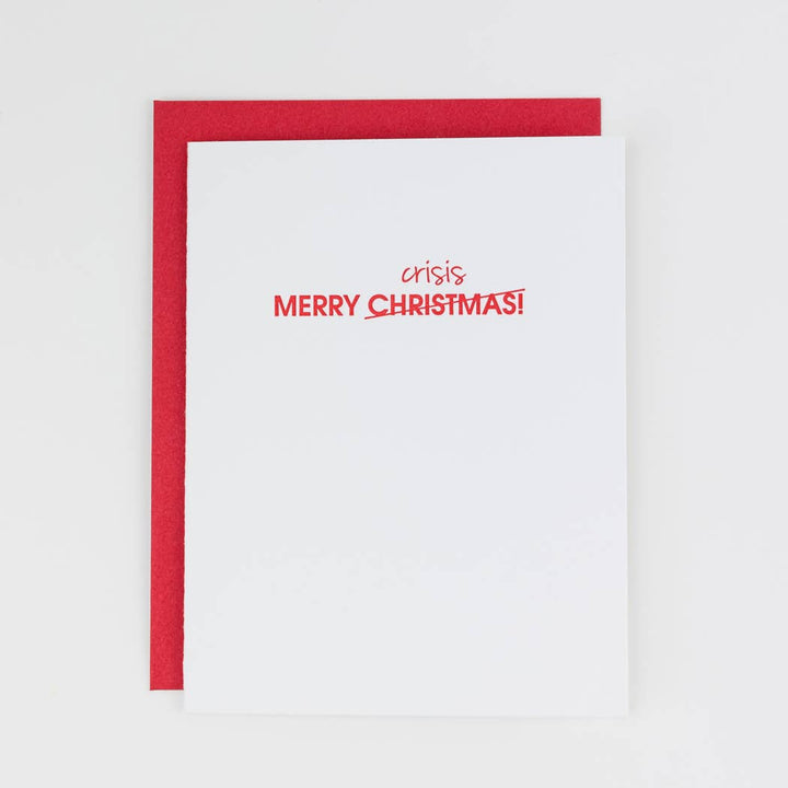 Merry Christmas Crisis - Christmas Card, Letterpress Printed