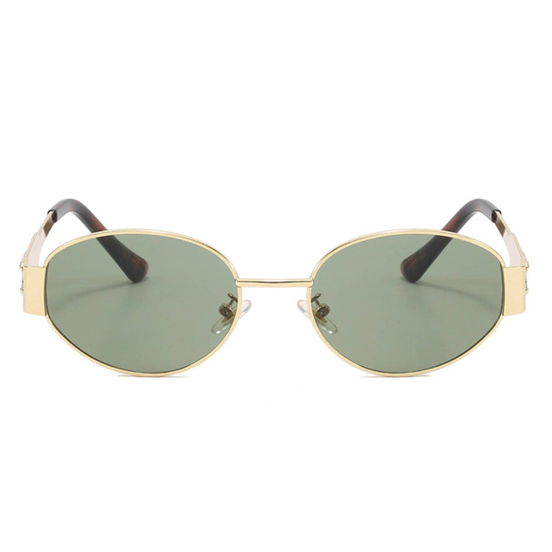 Retro Oval 90s Vintage Fashion Round Sunglasses