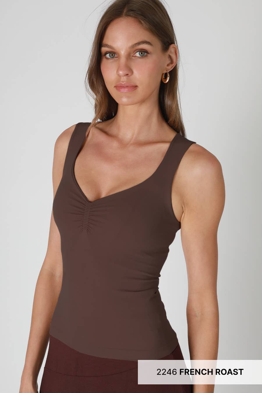 Clean Line Shirred Top