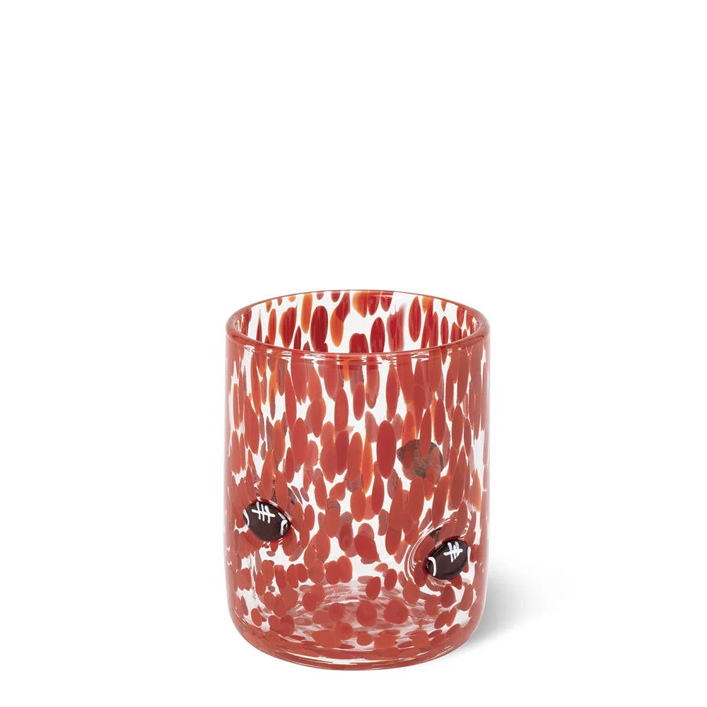 Red Football Charm Glass