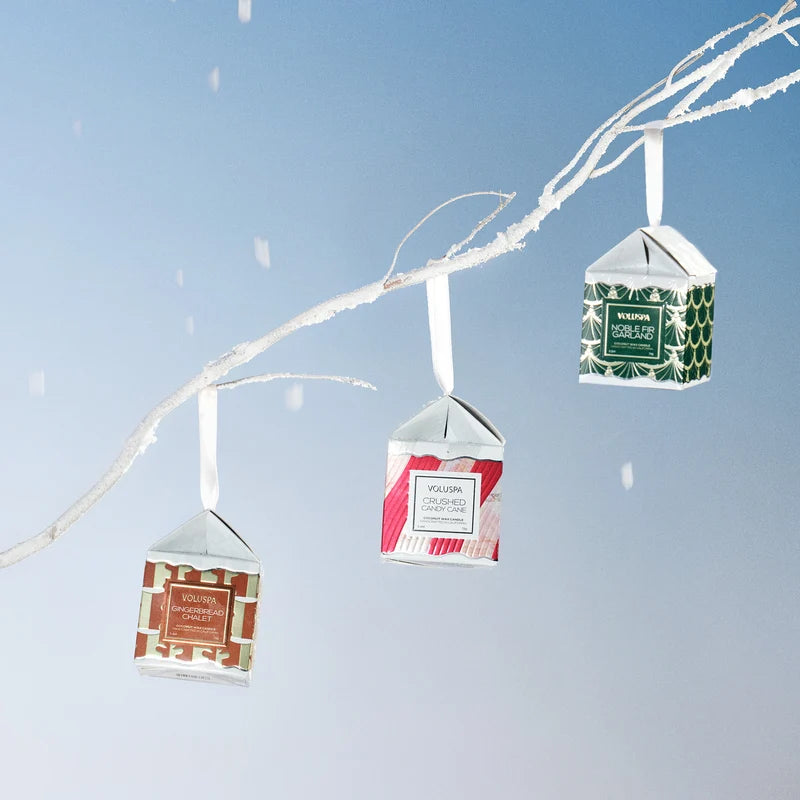 Voluspa Noble Fir Garland Boxed Ornament Candle