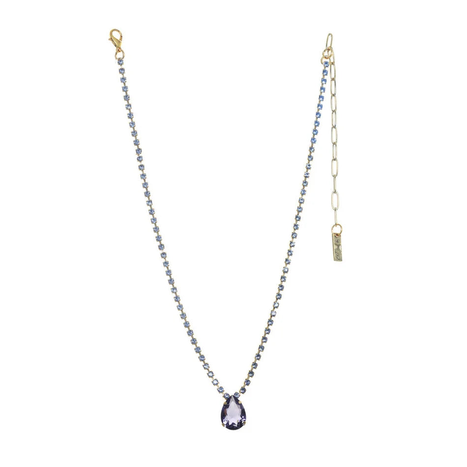 TOVA Saphire Blue Teardrop Necklace