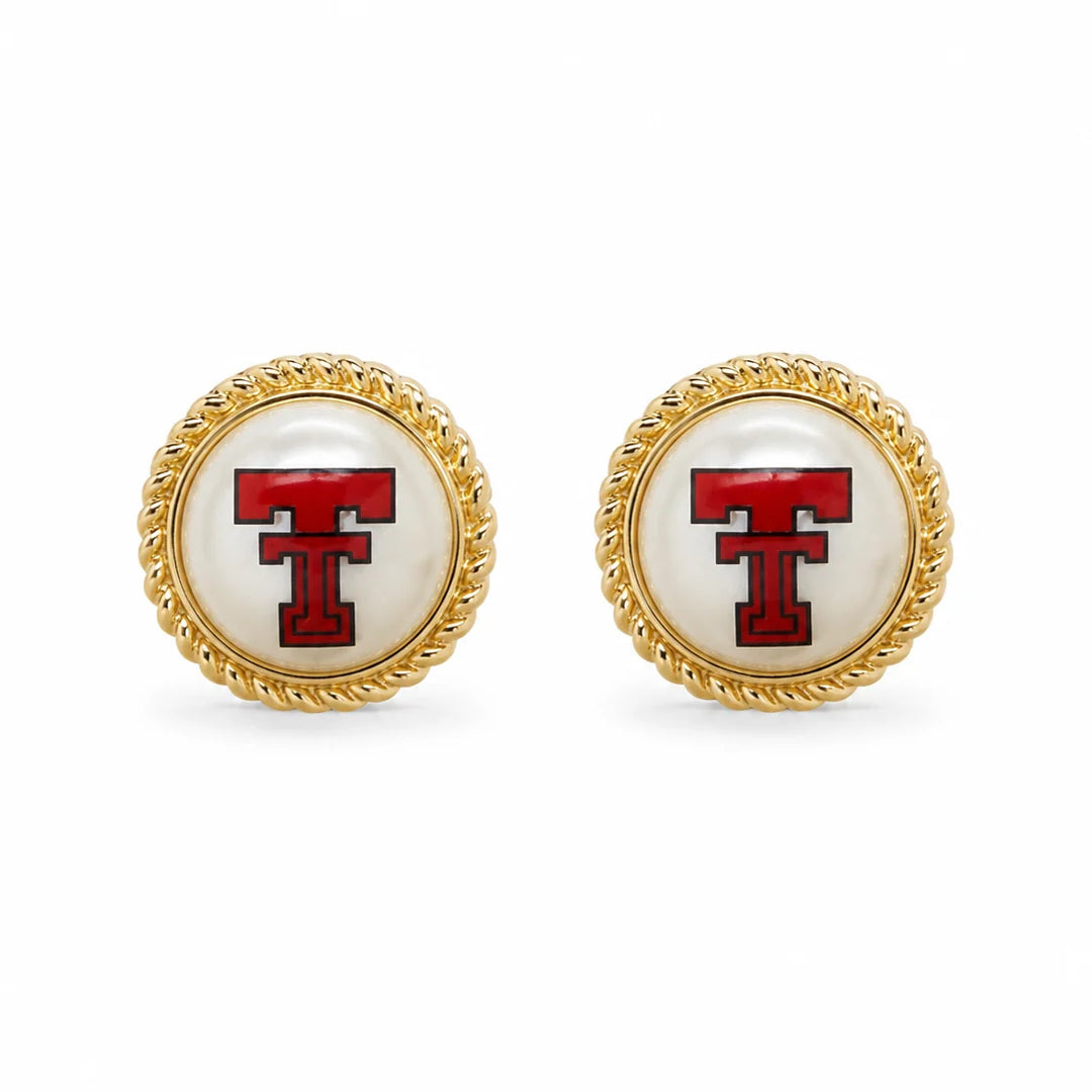 Texas Tech Pearl Studs