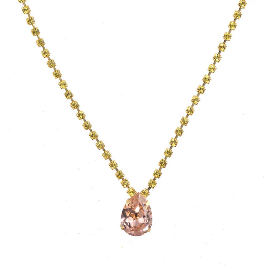 TOVA Vintage Rose Teardrop Necklace