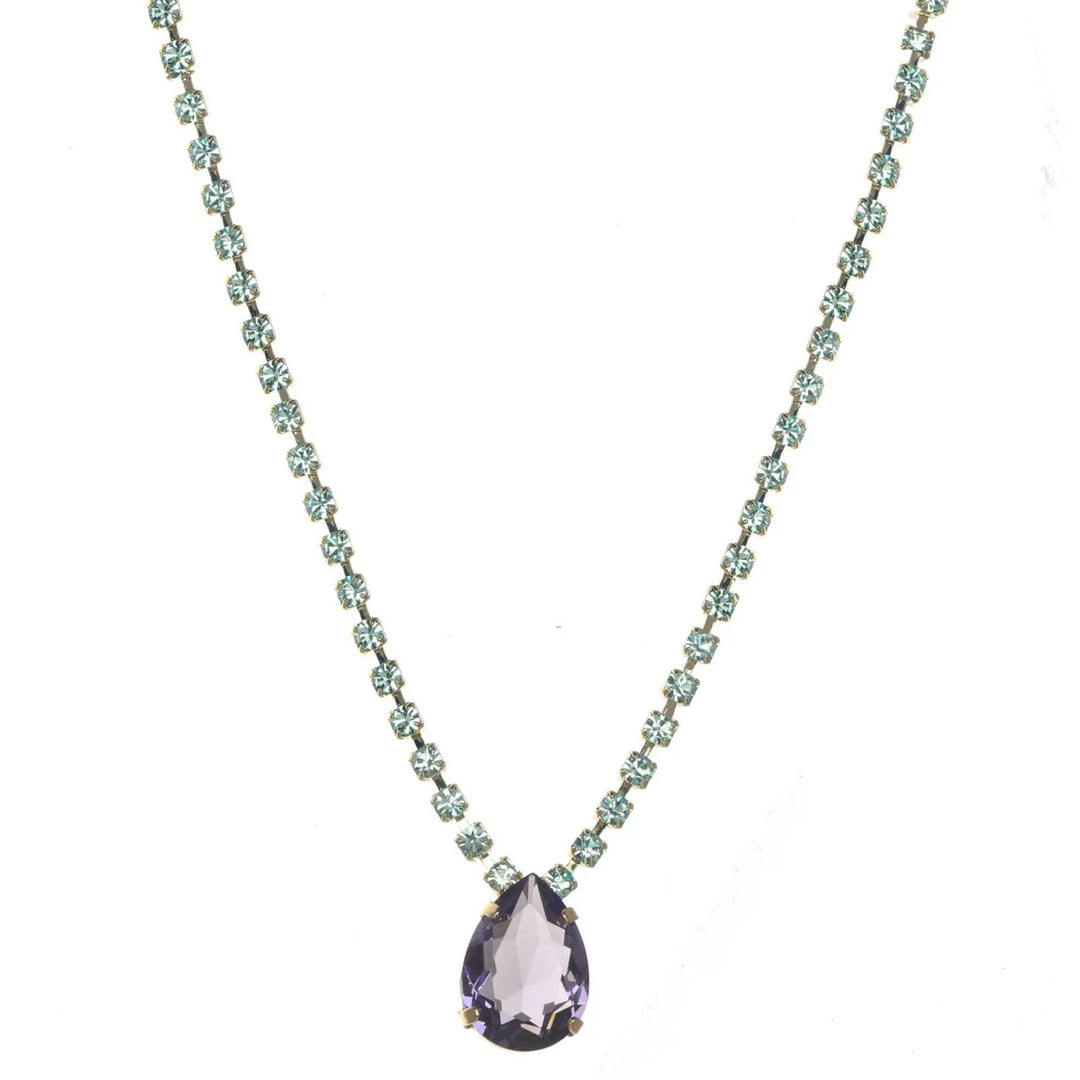 TOVA Violet & Blue Teardrop Necklace